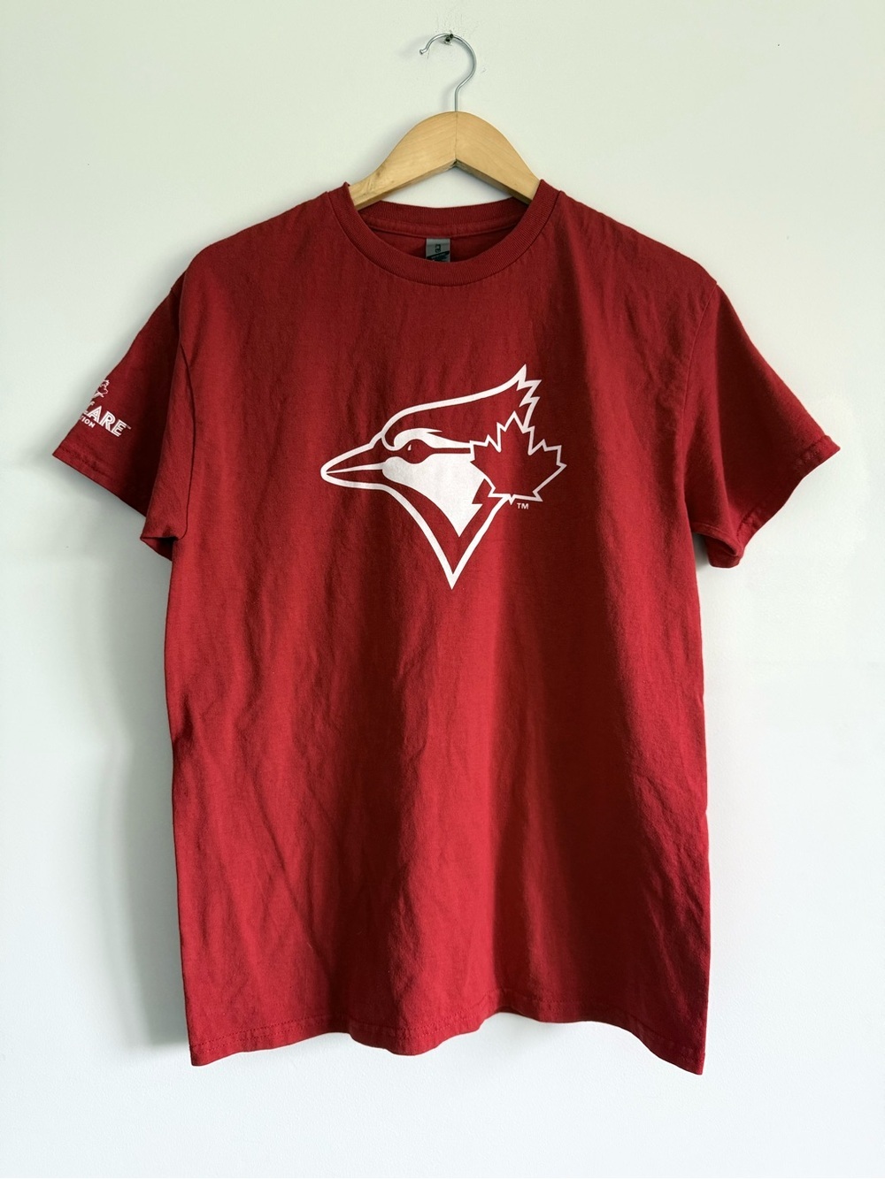 Gildan Red Short Sleeve T-Shirt with White Logo